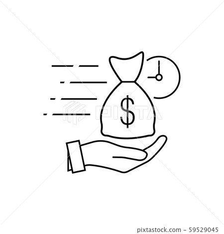 Quick and easy loan fast money providence icon vector illustration. easy instant credit, loan payment, fast money icon, finance thin line symbol for web and mobile phone on white background 59529045