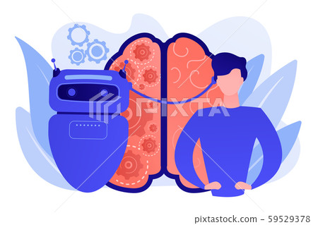 Augmented intelligence concept vector illustration. 59529378