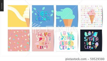 Love spring ice cream lettering Love spring ice cream lettering 59529380
