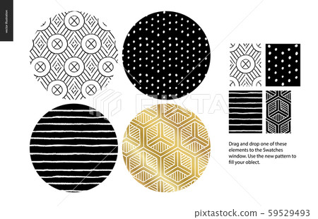 Hand drawn Patterns - rounded 59529493