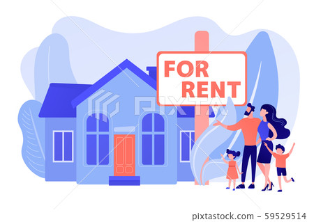 House for rent concept vector illustration. House for rent concept vector illustration. 59529514