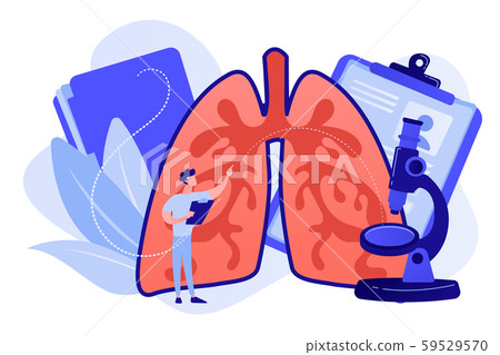 Obstructive pulmonary disease concept vector illustration. 59529570