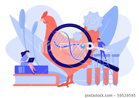 Genetically modified animals concept vector illustration. Genetically modified animals concept vector illustration. 59529595