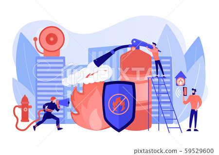 Fire protection concept vector illustration. 59529600