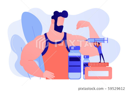 Anabolic steroids concept vector illustration. Anabolic steroids concept vector illustration. 59529612