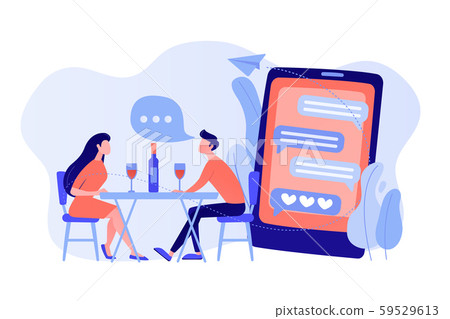 Blind date concept vector illustration. Blind date concept vector illustration. 59529613
