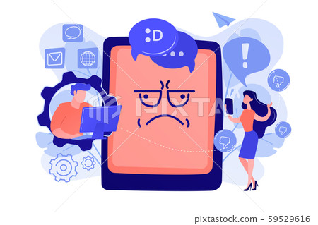 Internet trolling concept vector illustration. 59529616