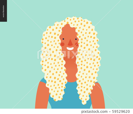 Bright people portrait - young woman 59529620