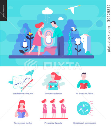 Reproduction - vector illustration and a set of Reproduction - vector illustration and a set of 59529852