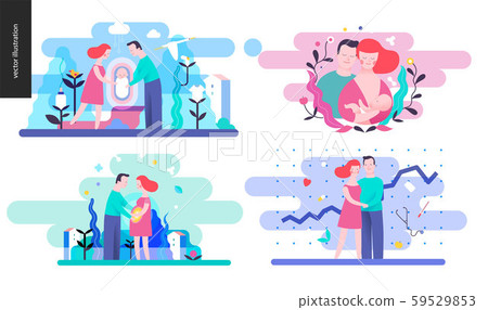 Reproduction - set of vector illustrtaions Reproduction - set of vector illustrtaions 59529853
