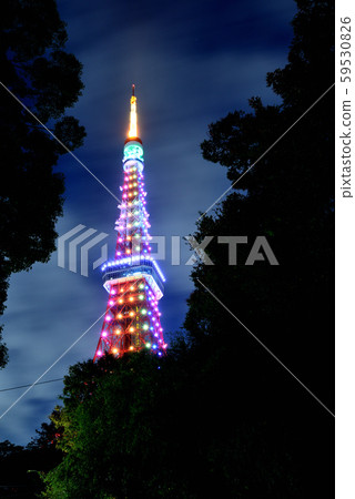 東京鐵塔特別點亮無限鑽石面紗 東京鐵塔特別點亮無限鑽石面紗 59530826