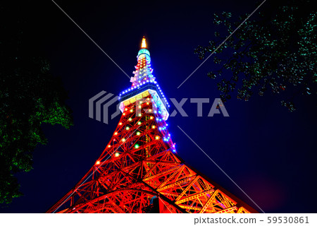 東京鐵塔特別點亮無限鑽石面紗 東京鐵塔特別點亮無限鑽石面紗 59530861