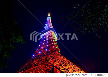 東京鐵塔特別點亮無限鑽石面紗 東京鐵塔特別點亮無限鑽石面紗 59530863