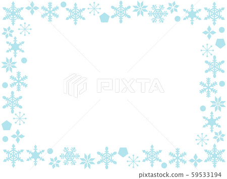 Snow crystal frame - Stock Illustration [59533194] - PIXTA