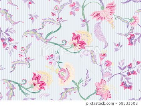 Fantasy floral seamless pattern in jacobean 59533508
