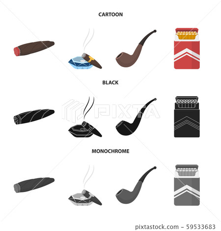 Vector design of smoke and no symbol. Set of smoke and stop vector icon for stock. Vector design of smoke and no symbol. Set of smoke and stop vector icon for stock. 59533683