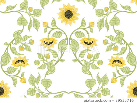 Sunflower. Seamless pattern 59533716
