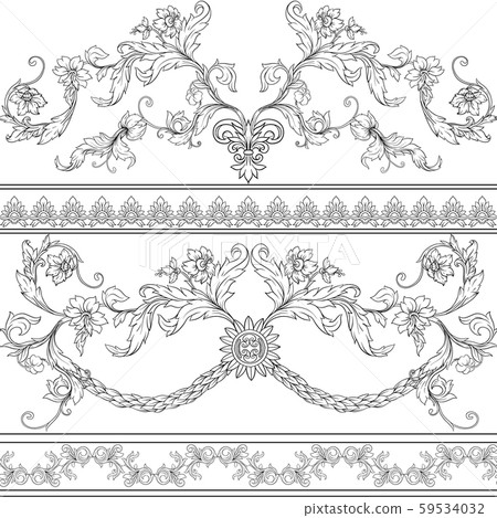 Seamless pattern, background In baroque Seamless pattern, background In baroque 59534032
