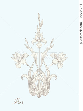 Iris flower, fleur-de-lis Iris flower, fleur-de-lis 59534281