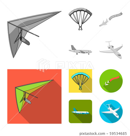 Vector illustration of transport and object logo. Collection of transport and gliding stock symbol Vector illustration of transport and object logo. Collection of transport and gliding stock symbol 59534685