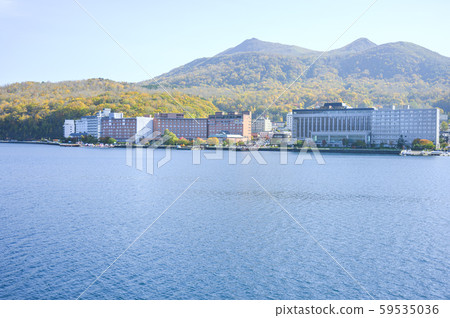 Lake Toya hot spring town (view from pleasure boat) 59535036