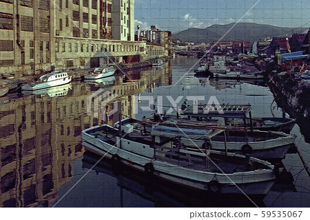 Old photo / Otaru Canal in the 1950s Old photo / Otaru Canal in the 1950s 59535067