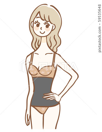 Woman wearing waist nippers 59535648