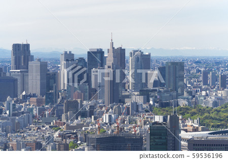 Tokyo scenery Shinjuku high-rise buildings 2019 59536196