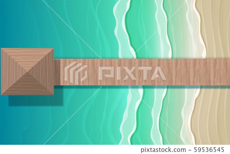 topview wooden pavilion in the sea topview wooden pavilion in the sea 59536545