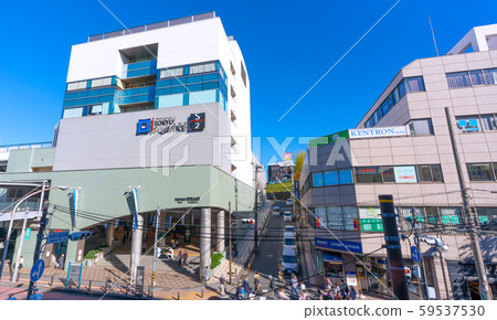 日本的橫濱市容看東急公司青葉台站等 59537530