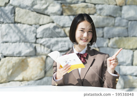 High school girl with a smartphone High school girl with a smartphone 59538848