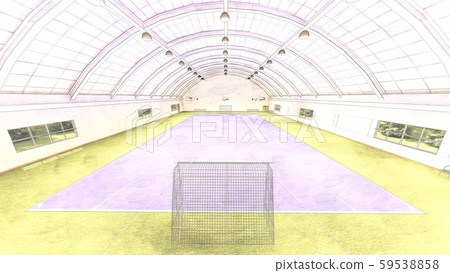 五人制足球場室內體育館工廠車間藍色插圖42 59538858