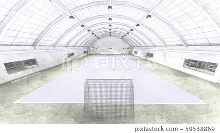 五人制足球場室內體育館工廠車間藍色插圖32 59538869