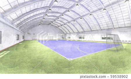 五人制足球場室內體育館工廠車間藍色插圖23 五人制足球場室內體育館工廠車間藍色插圖23 59538902