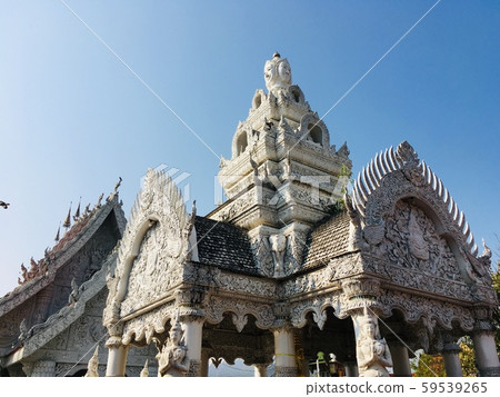 Exterior roof of Nan city pillar shrine or Ming Mueang temple at Nan province, Northern of Thailand Exterior roof of Nan city pillar shrine or Ming Mueang temple at Nan province, Northern of Thailand 59539265