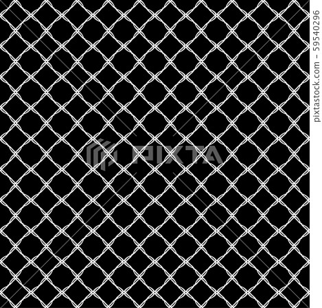Seamless geometric pattern. White lines on a black background. 59540296
