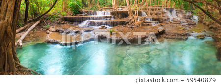 Beautiful waterfall Huai Mae Khamin, Thailand. 59540879