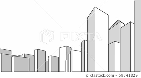 Cityscape modern architecture The scenery of the - Stock Illustration ...