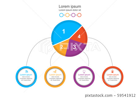 Abstract infographics template, colorful circle Abstract infographics template, colorful circle 59541912