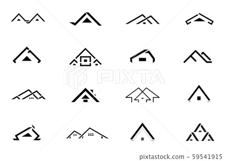 Set of black home logo design, vector illustration Set of black home logo design, vector illustration 59541915