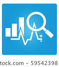 data analytics magnifier glass and graph 59542398