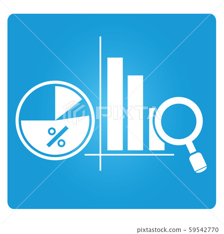 magnifier glass and graph, data analysis concept 59542770