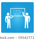 businessman present strategy plan on whiteboard 59542771