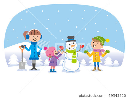 孩子們在玩雪圖 孩子們在玩雪圖 59543320