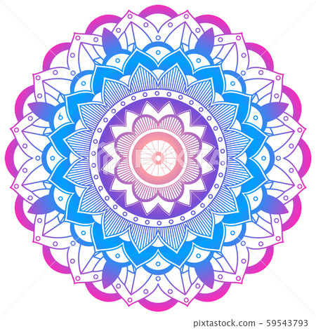 Mandala pattern design on white background 59543793