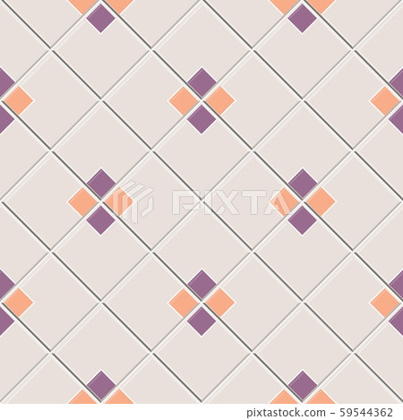 Abstract seamless pattern of pink rhombuses with - Stock Illustration ...