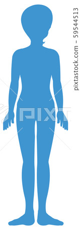 Silhouette of human body on white background Silhouette of human body on white background 59544513