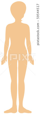 Silhouette of female human on white background Silhouette of female human on white background 59544517