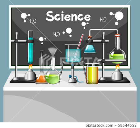 Set of science equipments in lab 59544552
