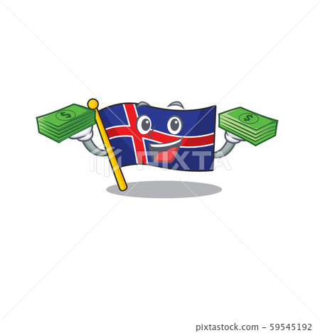 Character flag iceland with holding money happy Character flag iceland with holding money happy 59545192